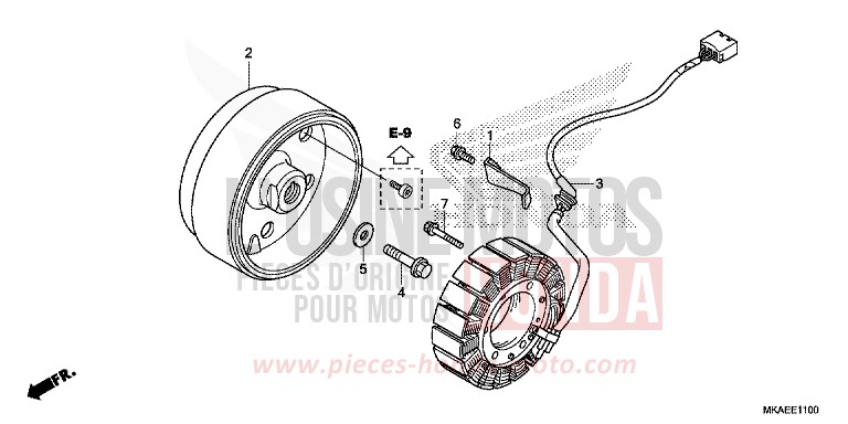GENERATRICE de Integra 750 PEARL GLARE WHITE (NHB53) de 2019